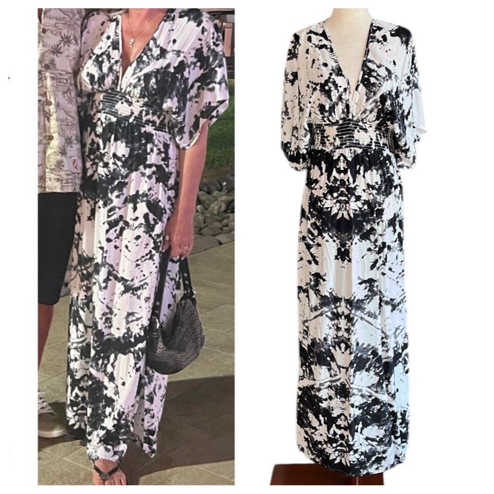 Japna kimono style tie dyed dress